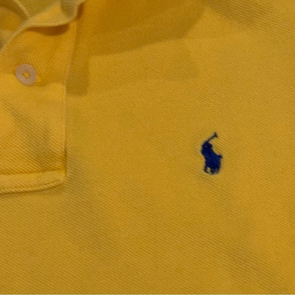 RALPH LAUREN Girl’s Yellow Polo Shirt, size Medium - Picture 4 of 7